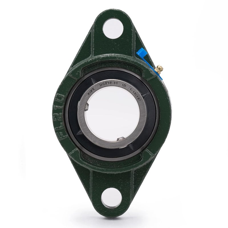 Xike 2 Pcs UCFL210-31 Bore 1-15/16" Pillow Block Flange Mounted Ball Bearings, Solid Cast Iron Base and Self Aligning Chrome Steel Sealed Bearings. - Image 3